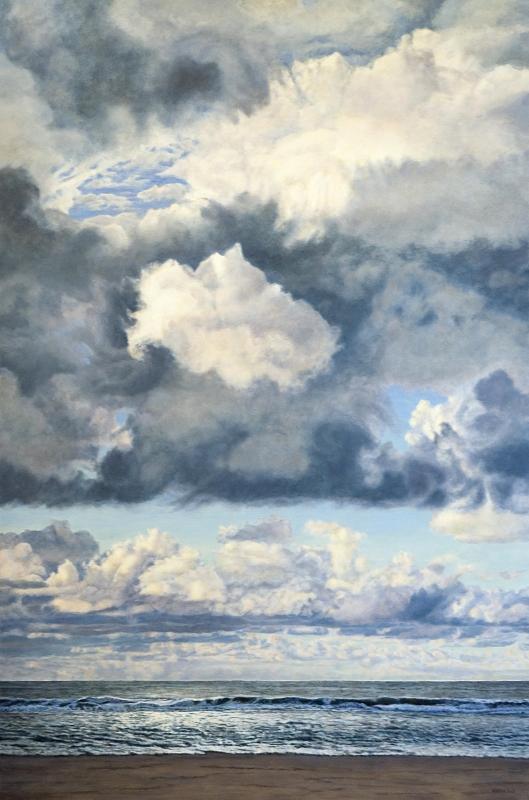 Mar con nubes agitados